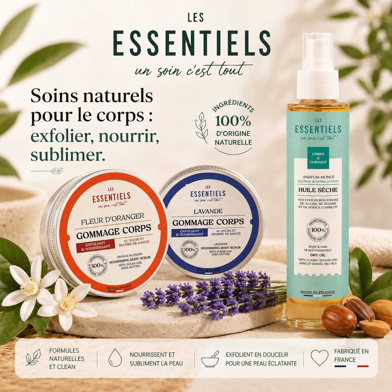 Routine corps : Comment préparer sa peau pour l&rsquo;été avec Les Essentiels ? ☀️🌿